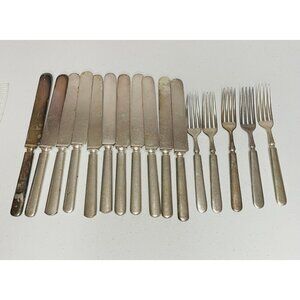 16 Pieces Rogers & Bros Flatware Forks & Knives 12 Lot